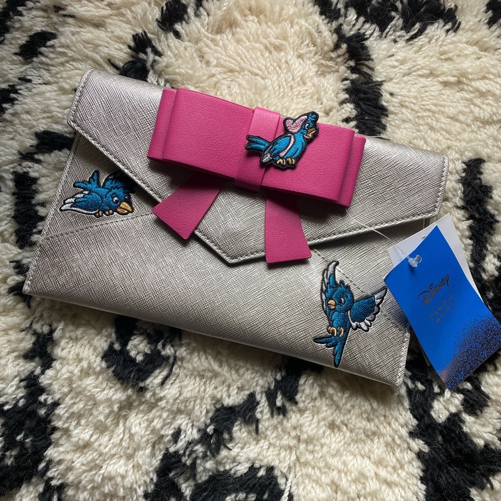 Danielle Nicole Disney Silver Cinderella Clutch